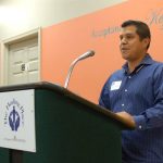 David speaking at The Healing Place